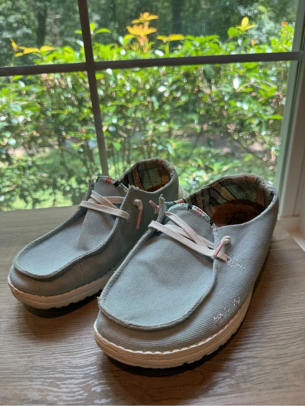 HeyDude Canvas Shoes in Light Blue